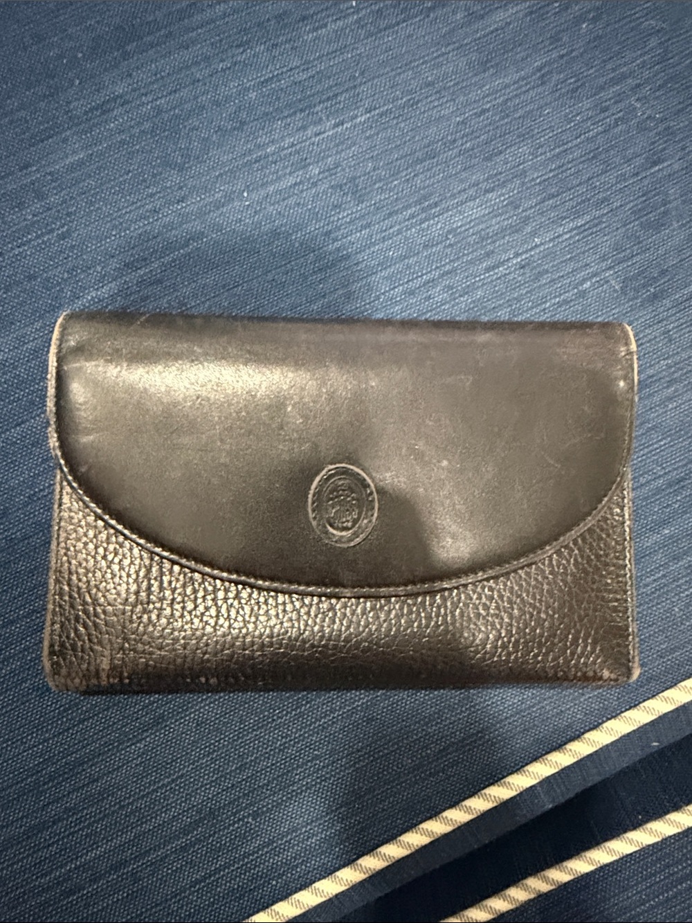 Classic Black Leather Women's Wallet Clutch